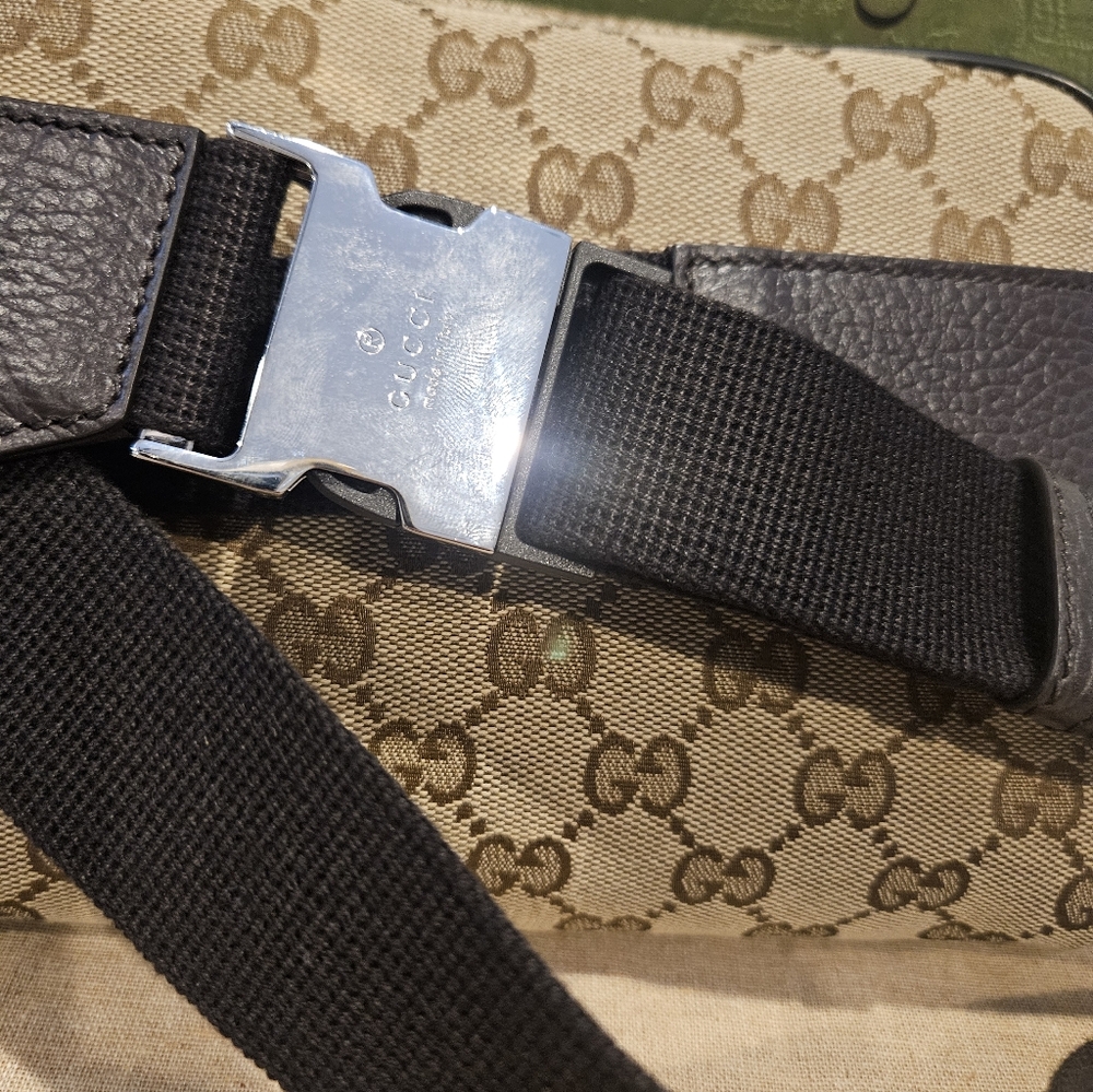 Gucci Original GG Guccissima Canvas Beige Fanny Pack Belt Bag New - Picture 9 of 13